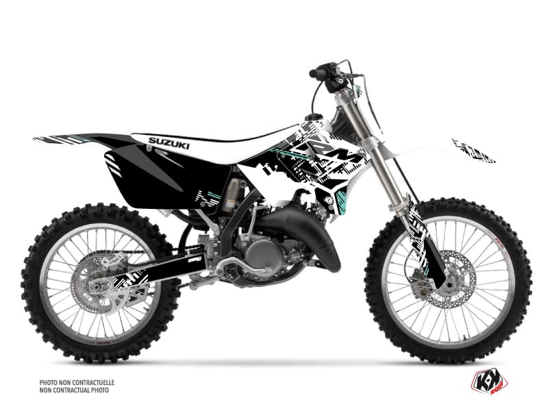 dirt bike suzuki rm 125 zero turquoise graphic kit