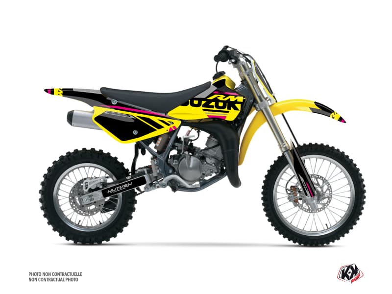 kit graphique motocross suzuki rm 85 grade rose
