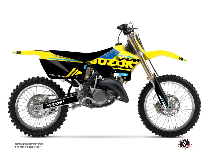 dirt bike suzuki rm 125 grade blue graphic kit