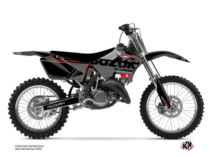 dirt bike suzuki rm 125 grade black graphic kit