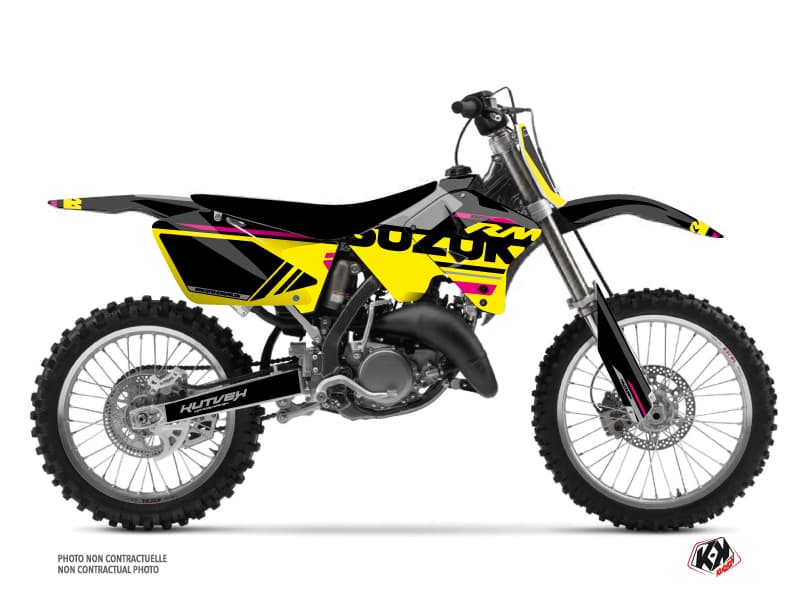 dirt bike suzuki rm 125 grade pink graphic kit