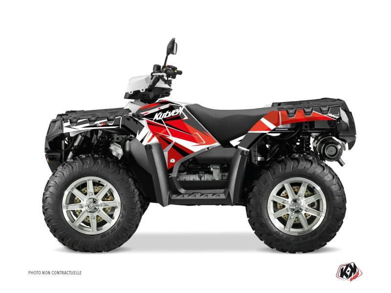 kit graphique quad polaris sportsman 550 forest stage rouge