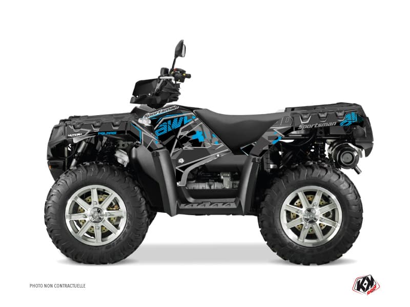 kit graphique quad polaris sportsman 850 visor noir-bleu | Polaris | Kutvek