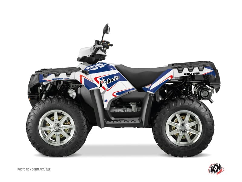kit graphique quad polaris sportsman 550 forest vintage polaris bleu