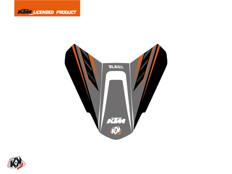 kit graphique capot de selle moto slash ktm noir orange