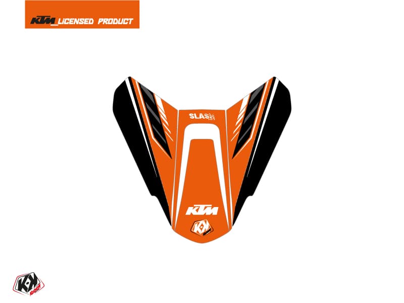 kit graphique capot de selle moto slash ktm orange noir | Stickers de capot de selle | Kutvek