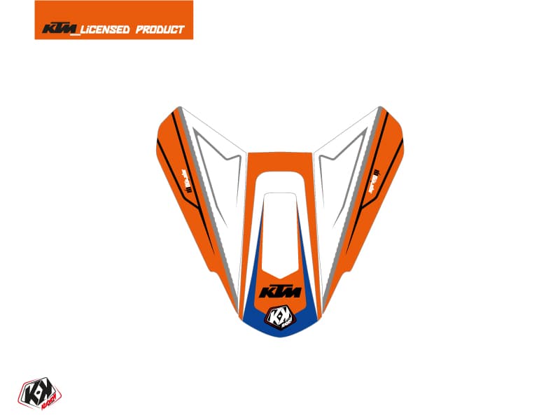 kit graphique capot de selle moto spring ktm blanc orange | Stickers de capot de selle | Kutvek