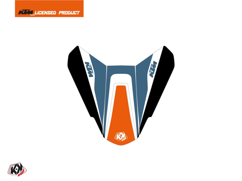 kit graphique capot de selle moto storm ktm orange bleu | Stickers de capot de selle | Kutvek