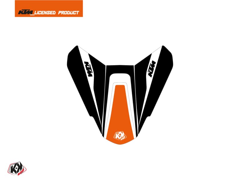 kit graphique capot de selle moto storm ktm orange noir