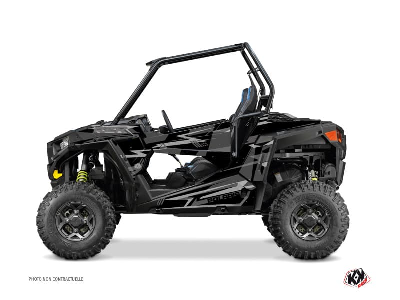 kit graphique ssv polaris rzr 900 abstract noir-gris