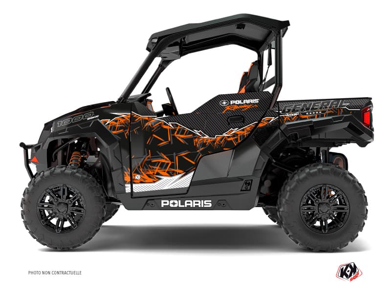 kit graphique ssv polaris general 1000 action orange | Polaris | Kutvek