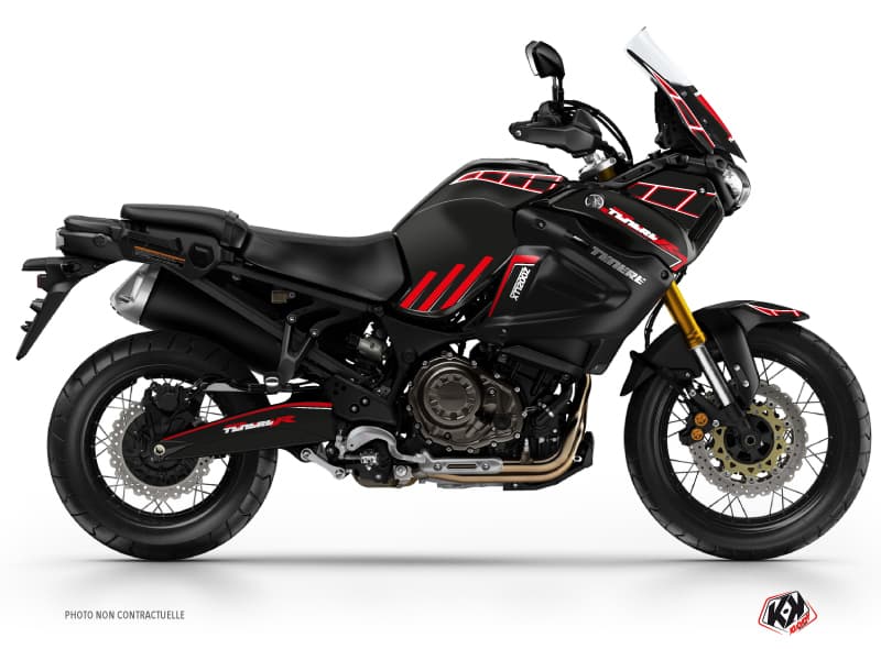 Kit graphique Moto Adventure Yamaha XTZ 1200 Super TENERE Noir Rouge