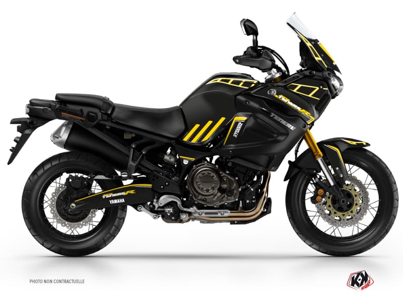 Kit graphique Moto Adventure Yamaha XTZ 1200 Super TENERE World Crosser Noir Jaune