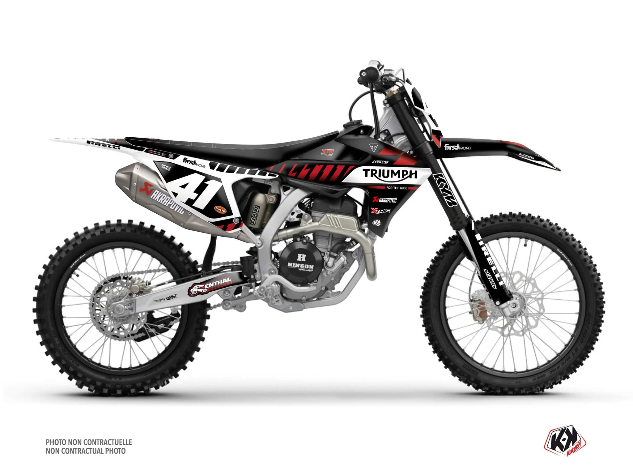 deko-set moto-cross triumph tf 250 x agility rot | Triumph | Kutvek
