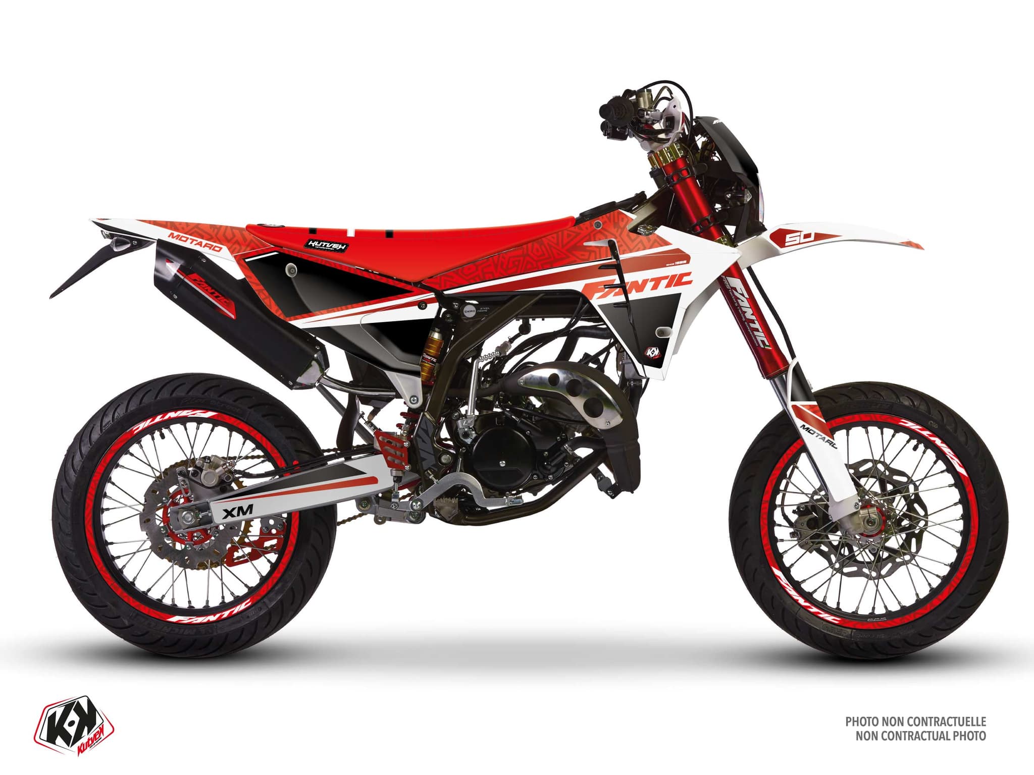 deko-set 50 ccm fantic xm 50 ahead rot