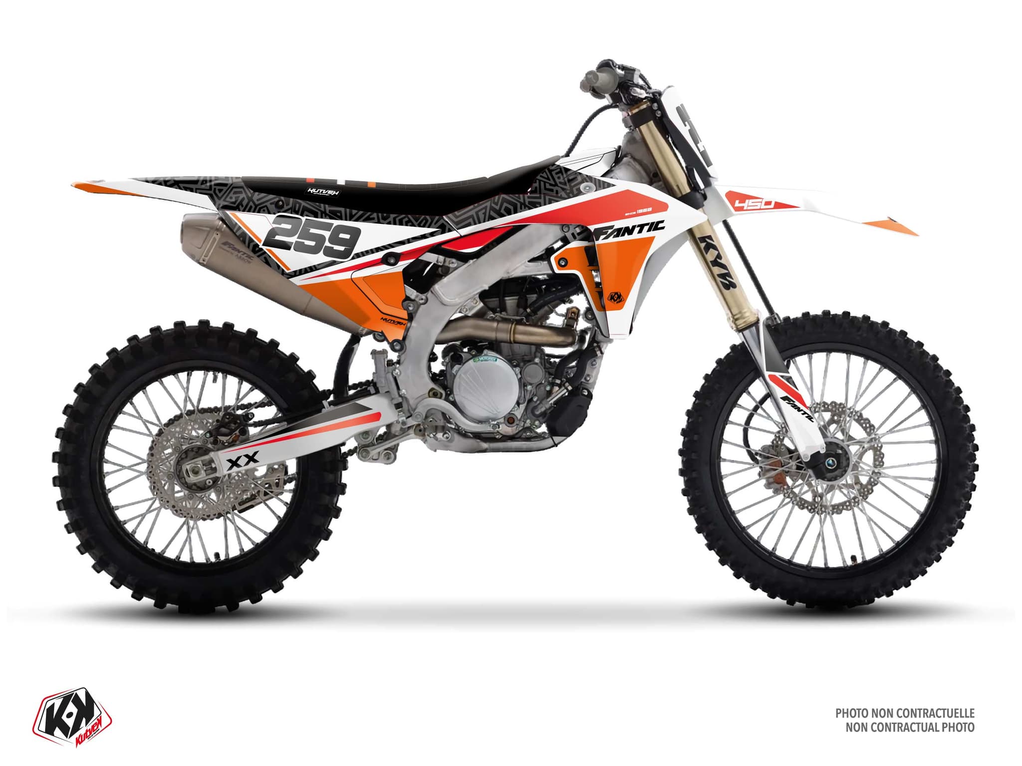 kit graphique motocross fantic xx 450 f ahead noir