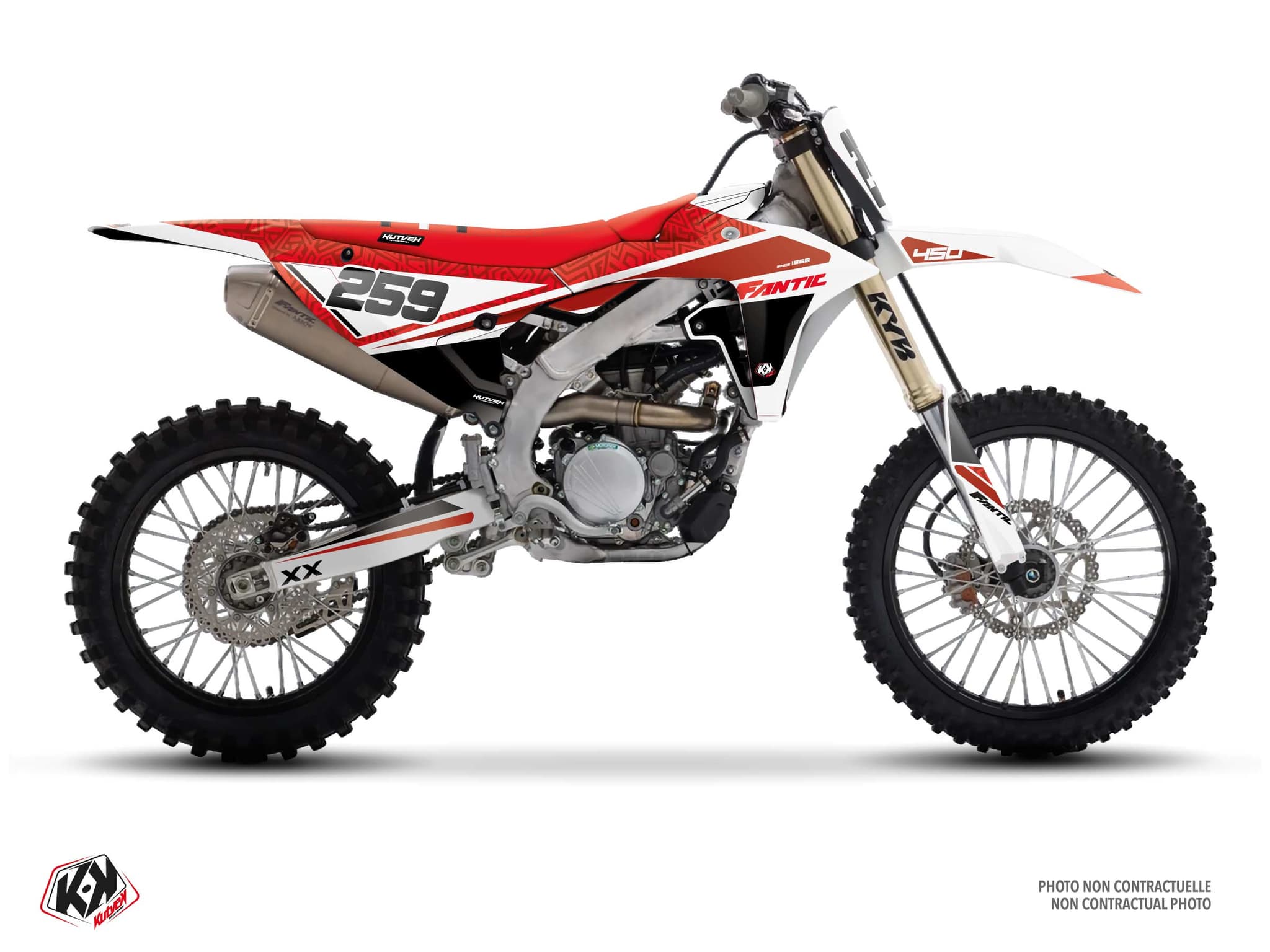 Kit Graphique motocross fantic xx 450 f ahead rouge