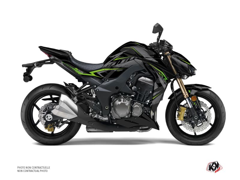 Kit graphique Moto Airline Kawasaki Z 1000 Noir Vert