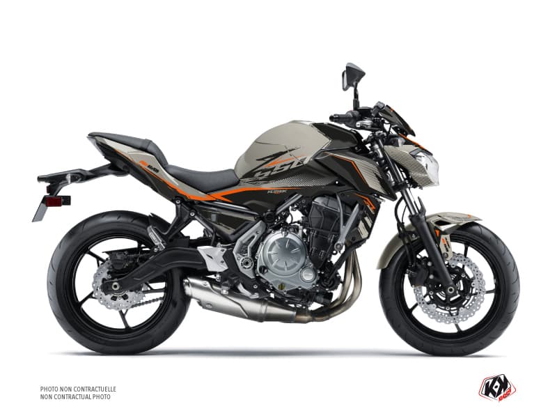 Kit graphique Moto Airline Kawasaki Z 650 Noir Gris