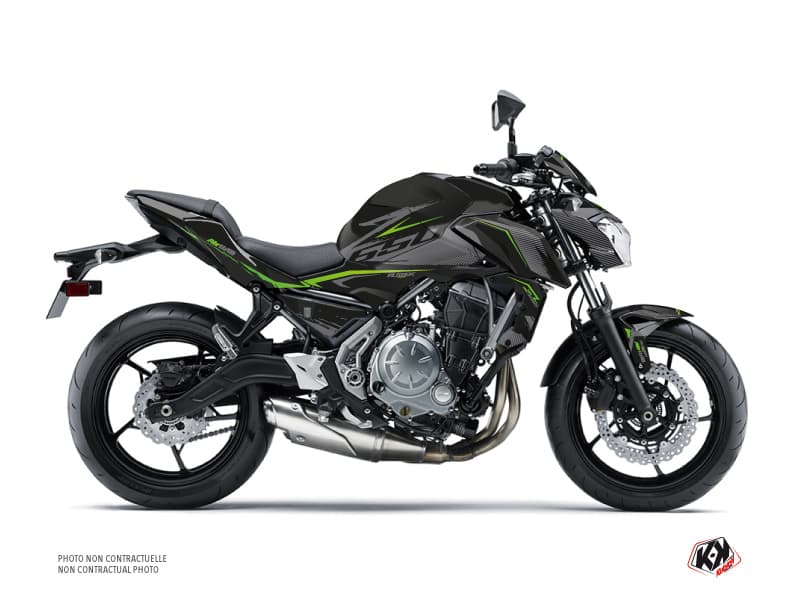 kit graphique moto kawasaki z 650 airline noir-vert