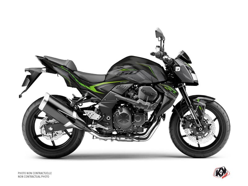 Kit graphique Moto Airline Kawasaki Z 750 Noir Vert