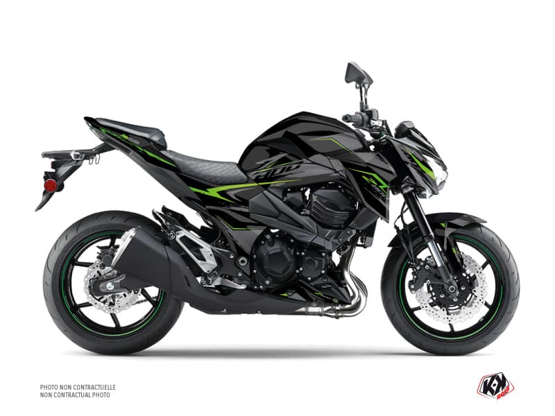 Kit graphique Moto Airline Kawasaki Z 800 Noir Vert