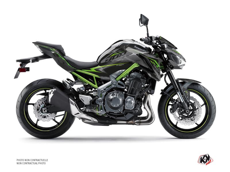 kit graphique moto kawasaki z 900 airline noir-vert