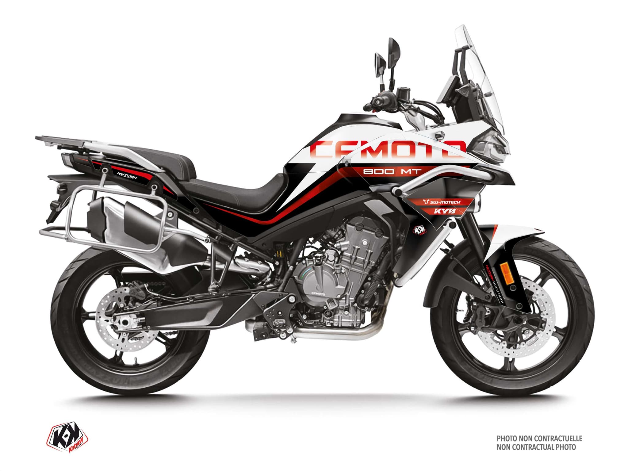 Street Bike CF MOTO MT 800 ARC White graphic kit