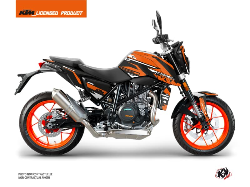 Kit graphique Moto Arkade KTM Duke 690 Noir Orange