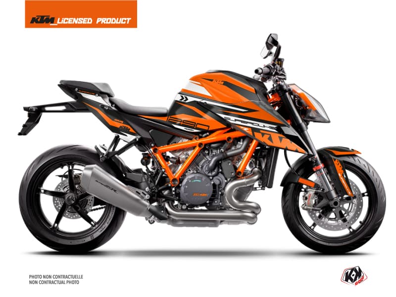 kit graphique moto ktm super duke 1290 r arkade noir-orange | KTM DUKE | Kutvek