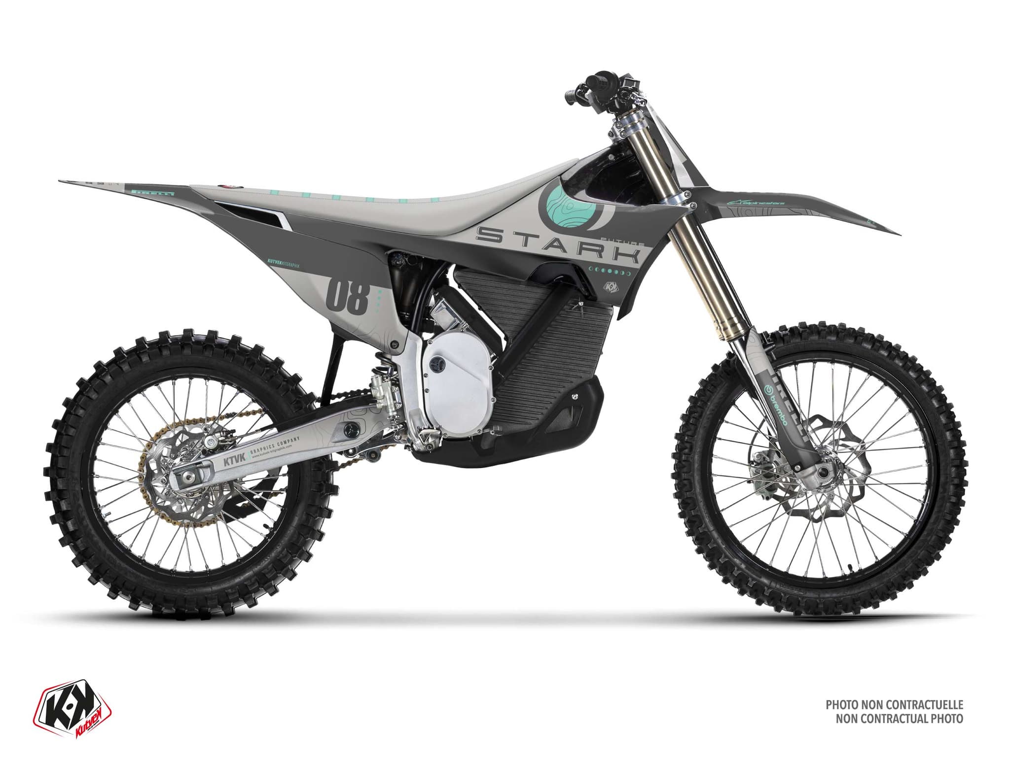 Graphic Kit Artemis Grey Dirt Bike Stark Future Varg