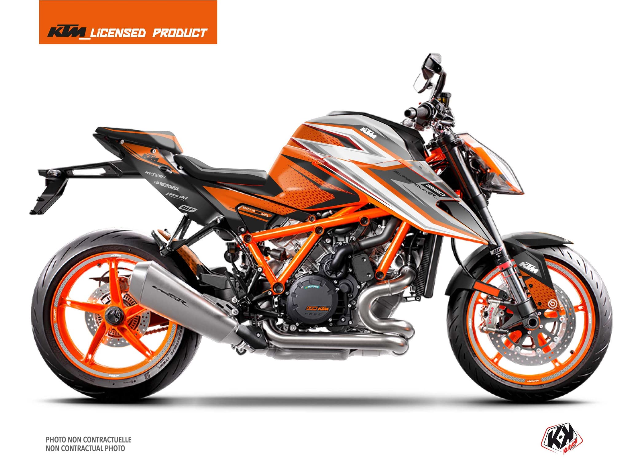KTM Super Duke 1290 R Street Bike Aspik Graphic Kit Grey