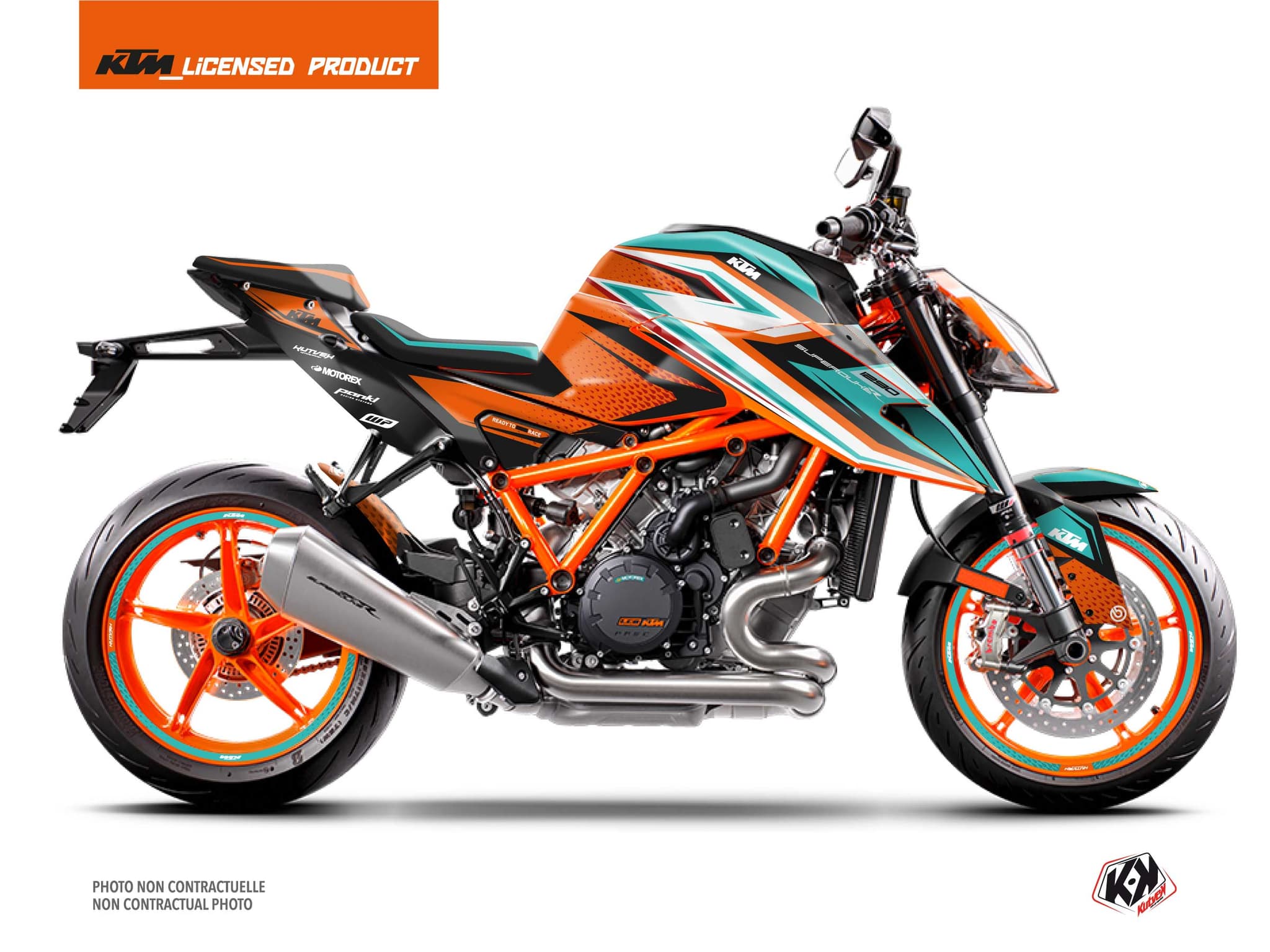 deko-set motorrad ktm super duke 1290 r aspik türkis full | KTM DUKE | Kutvek