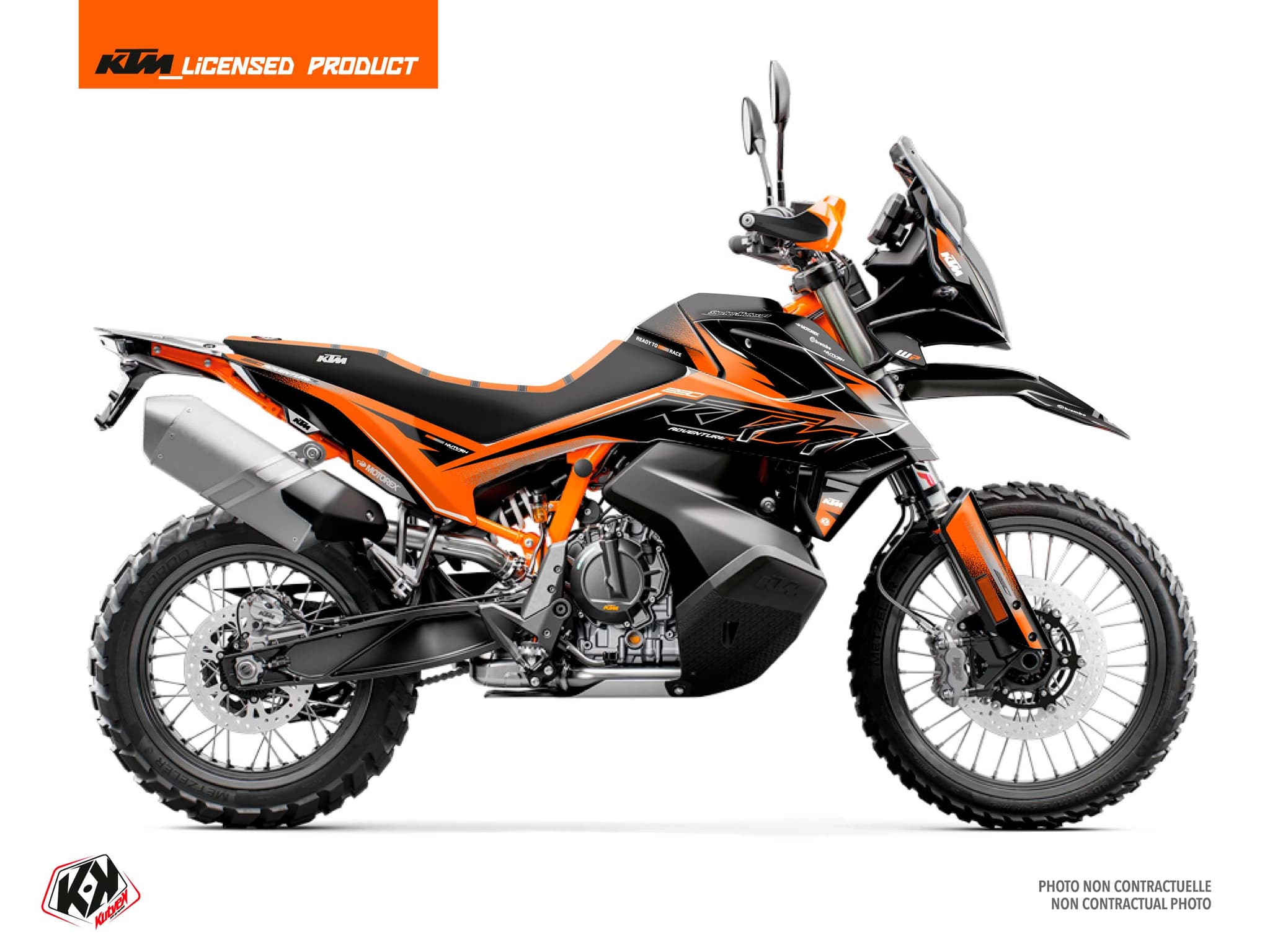 kit graphique moto ktm adventure 790 r aurora orange