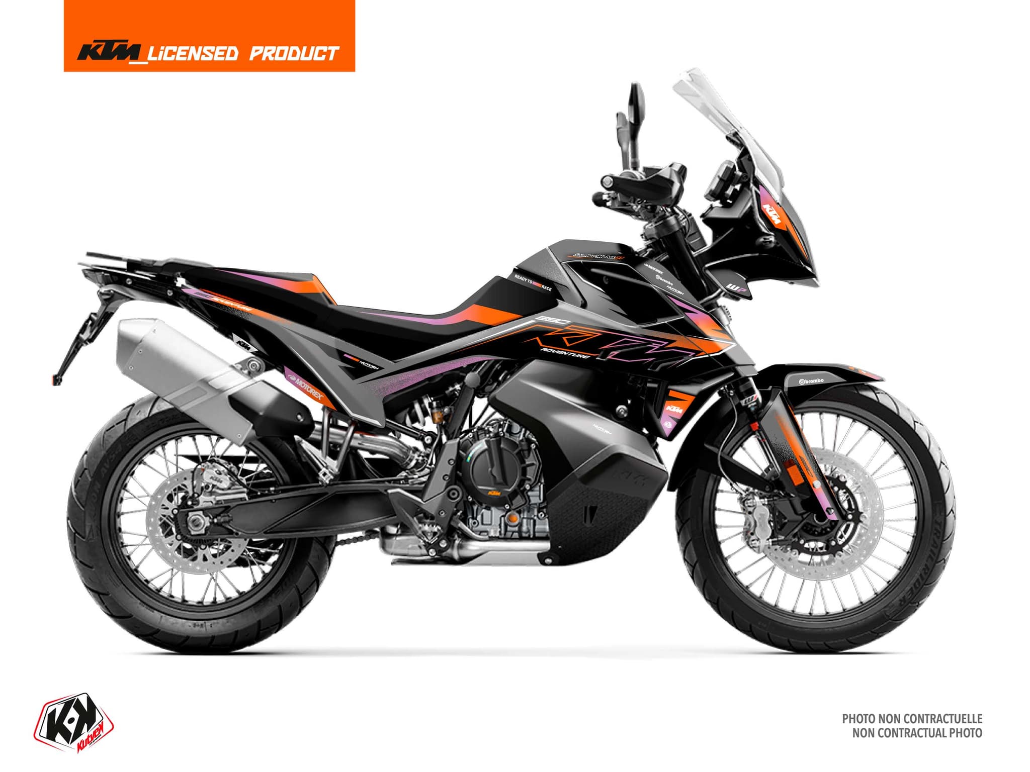 kit graphique moto ktm adventure 890 aurora mauve