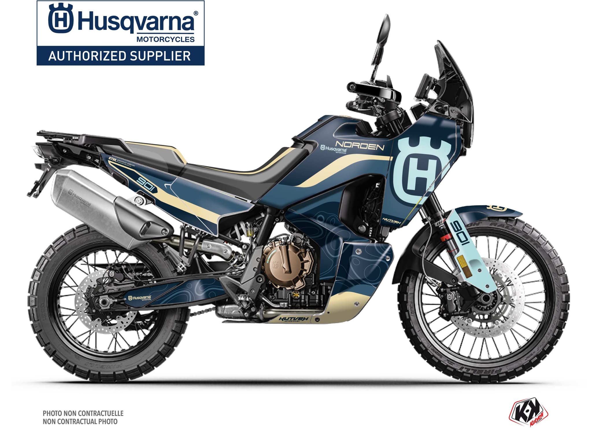 Kit Graphique Moto AUSTRAL Husqvarna Norden 901 Bleu