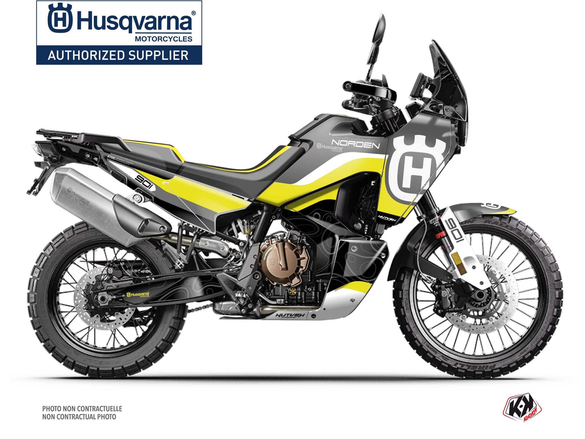 kit graphique moto husqvarna norden 901 austral jaune