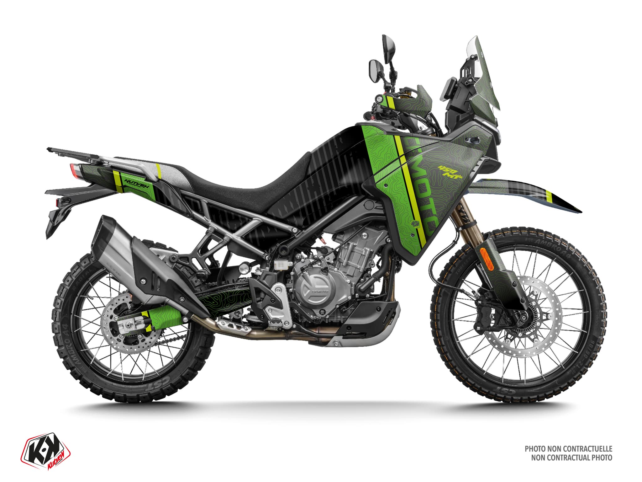 Kit Graphique moto cf moto mt 450 azimuth vert