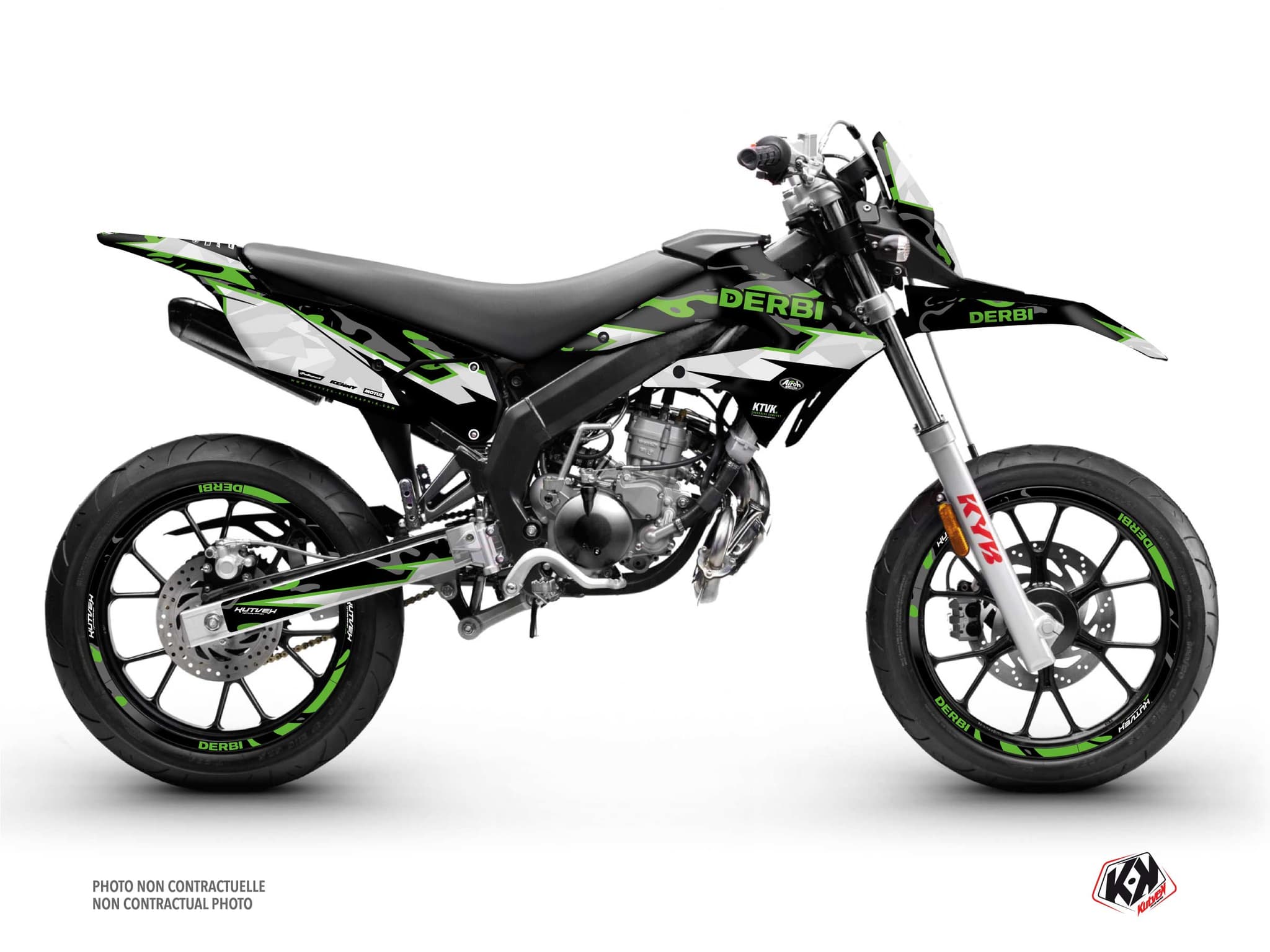 Graphic Kit 50cc Derbi Senda Xtreme Barbarian Green