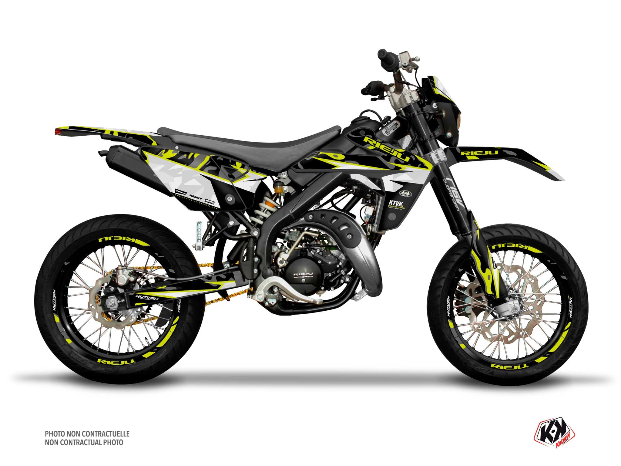 deko-set 50 ccm rieju mrt 50 barbarian neongelb