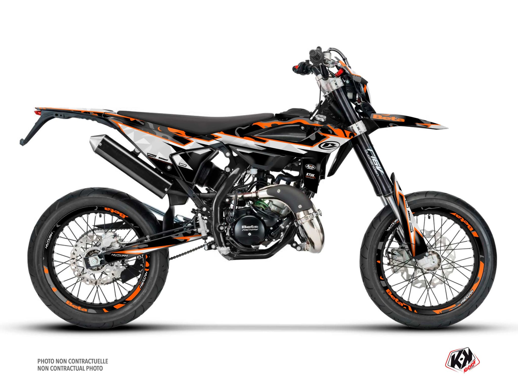 kit graphique 50cc beta rr 50 motard barbarian orange | Beta | Kutvek