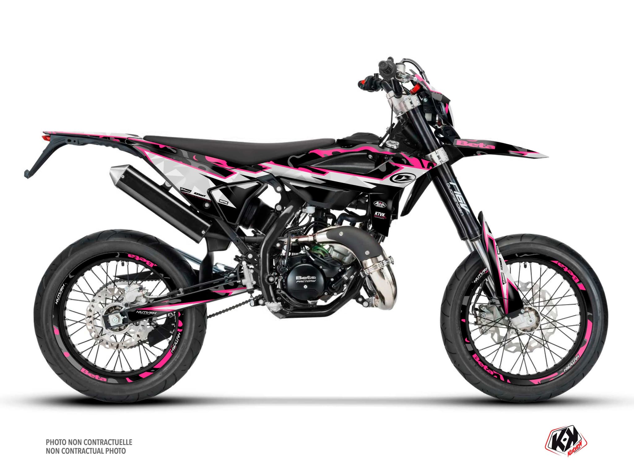 kit graphique 50cc beta rr 50 motard barbarian rose | Beta | Kutvek