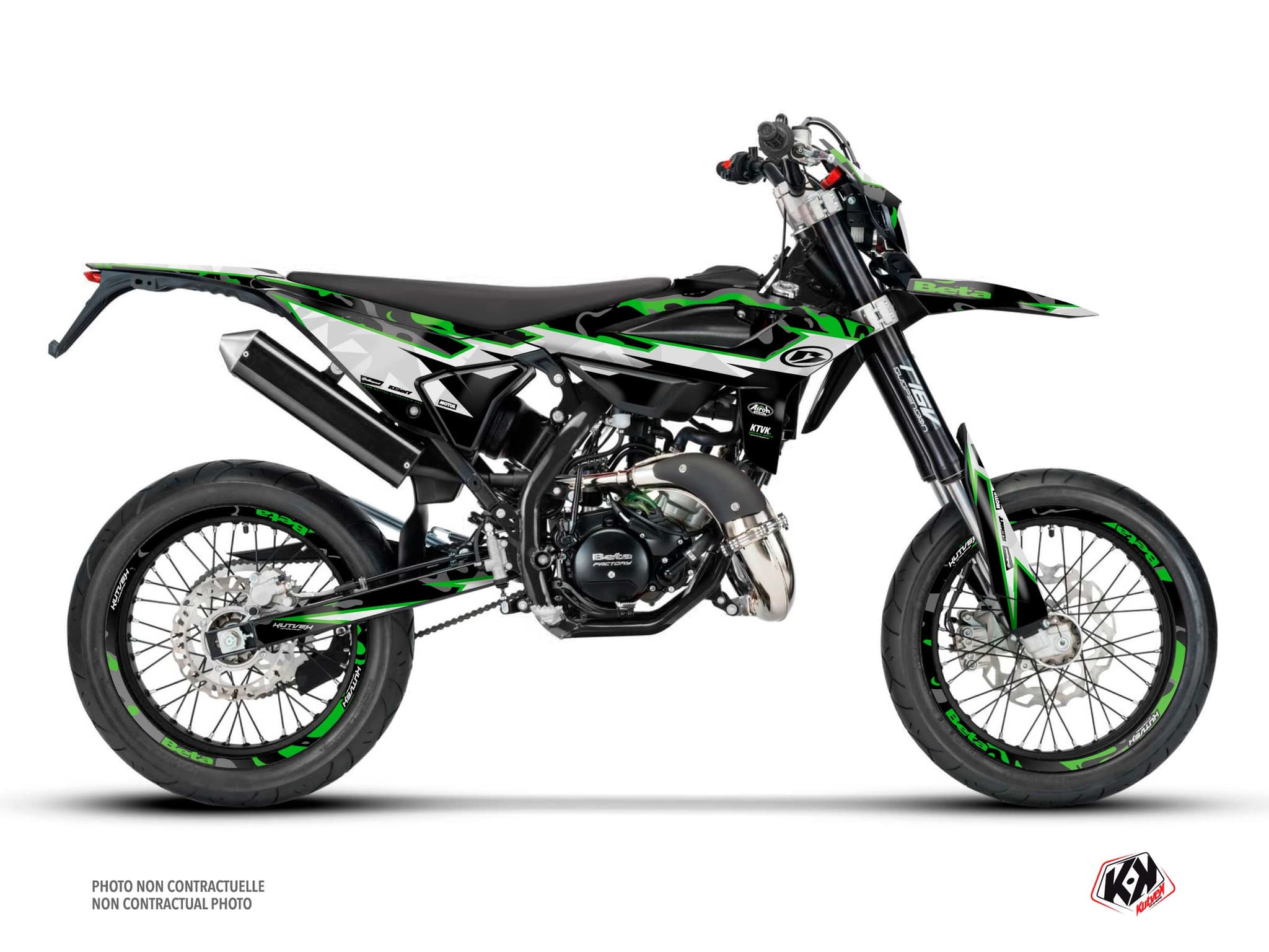 kit graphique 50cc beta rr 50 motard barbarian vert | Beta | Kutvek