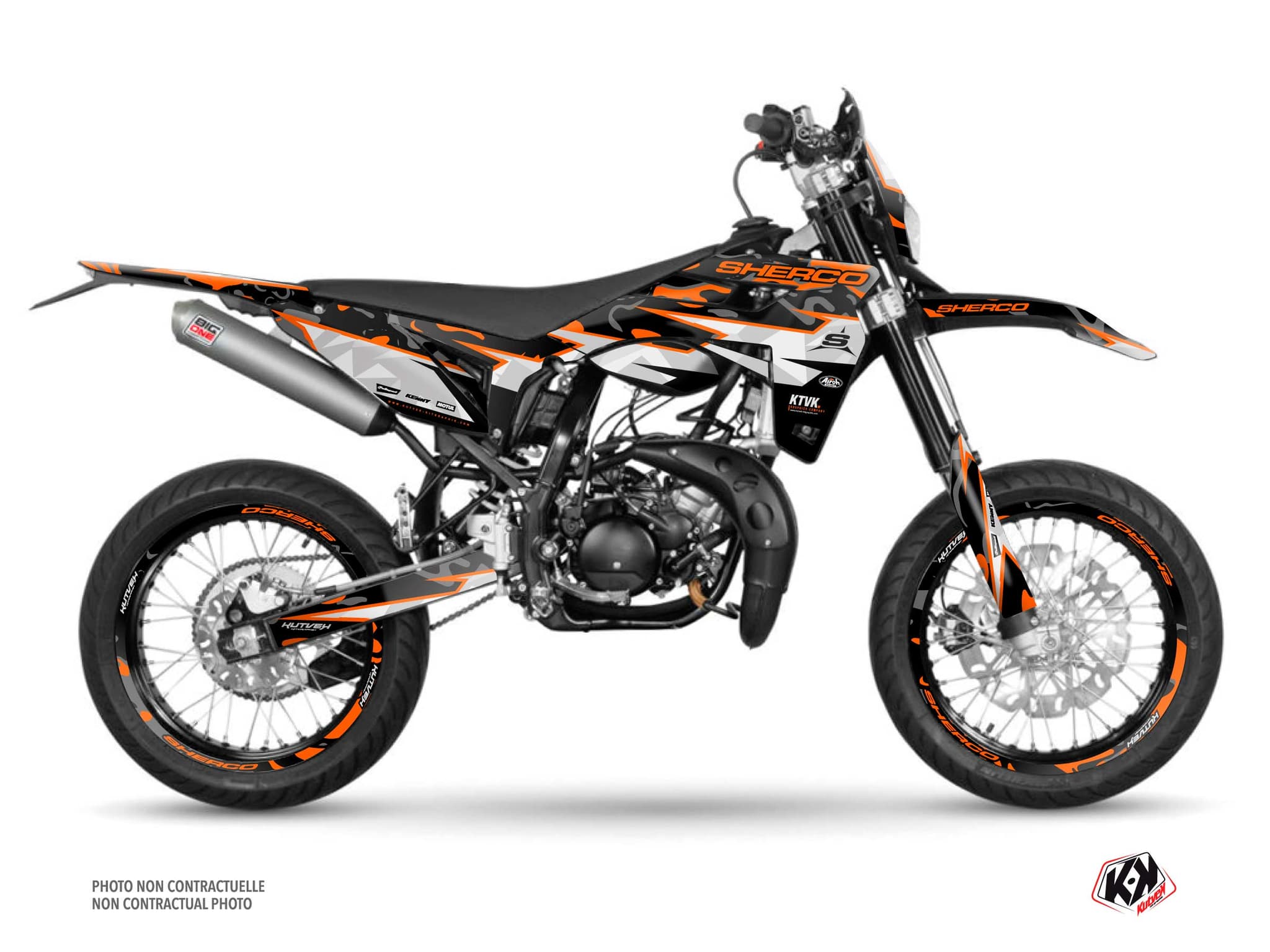 kit graphique 50cc sherco sm rs barbarian orange | Sherco | Kutvek