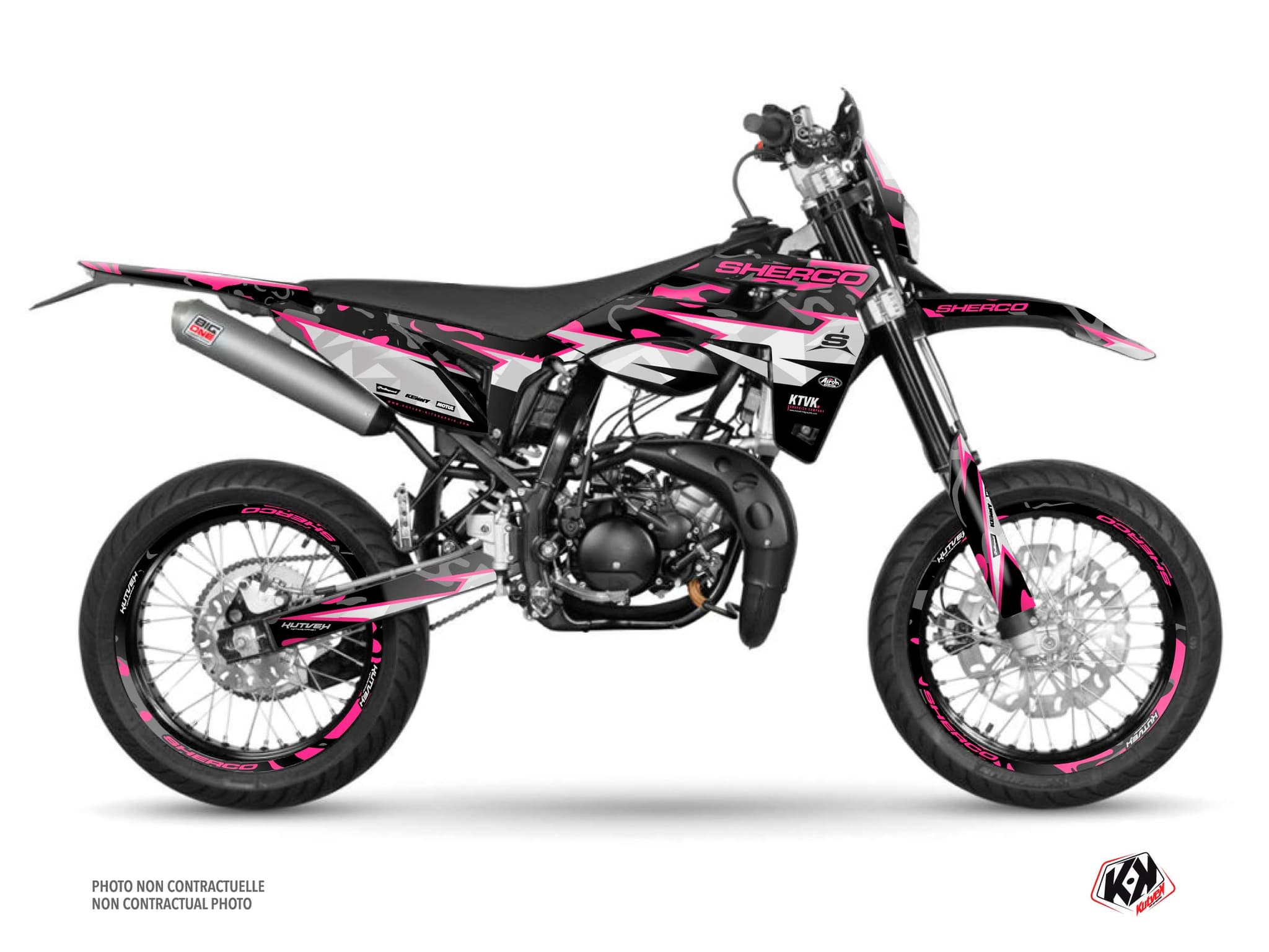 kit graphique 50cc sherco sm rs barbarian rose | Sherco | Kutvek