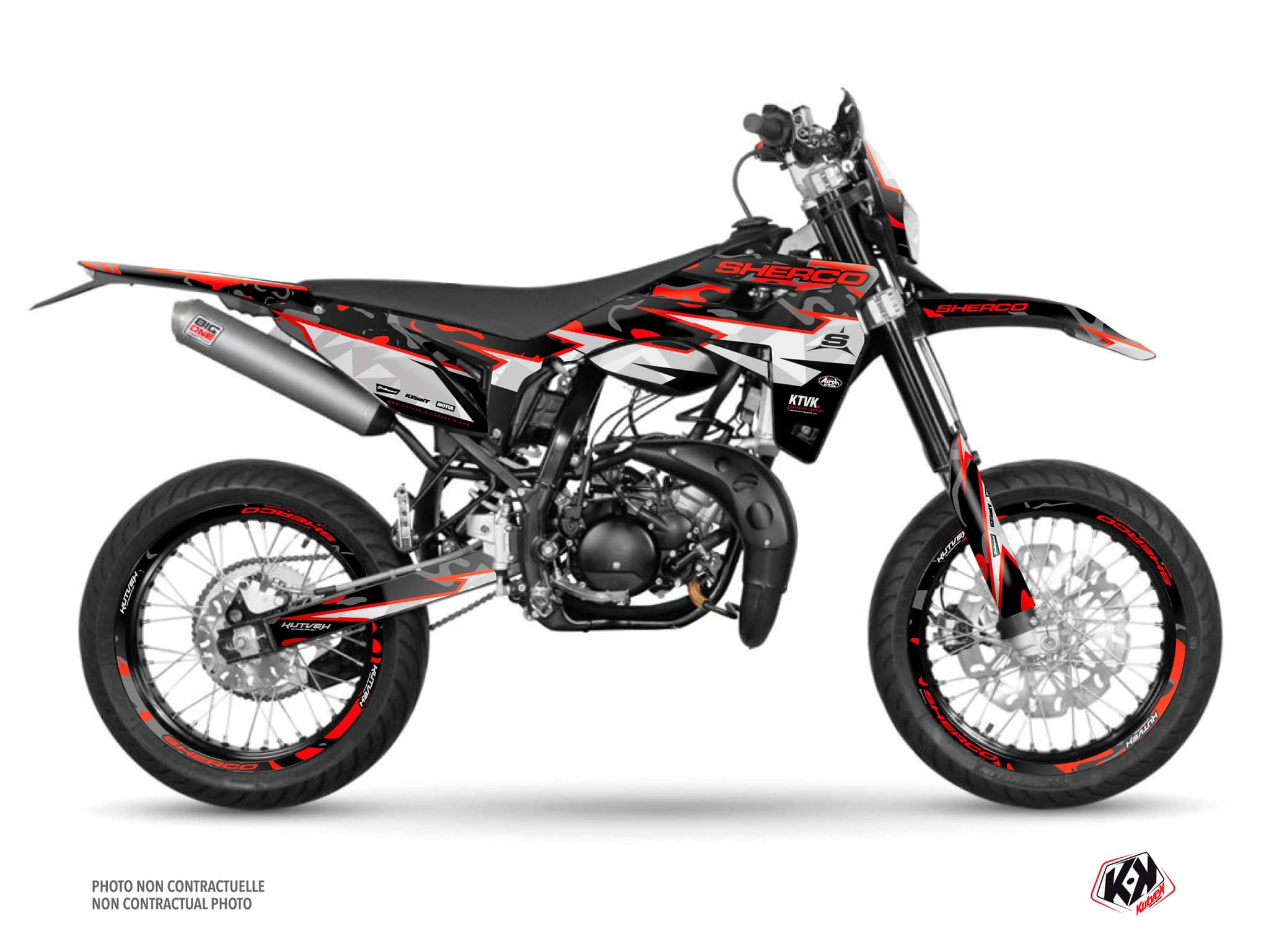 kit graphique 50cc sherco sm rs barbarian rouge | Sherco | Kutvek