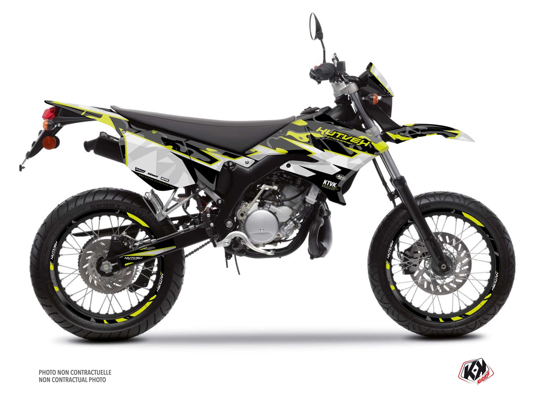 deko-set 50 ccm mbk xlimit barbarian neongelb
