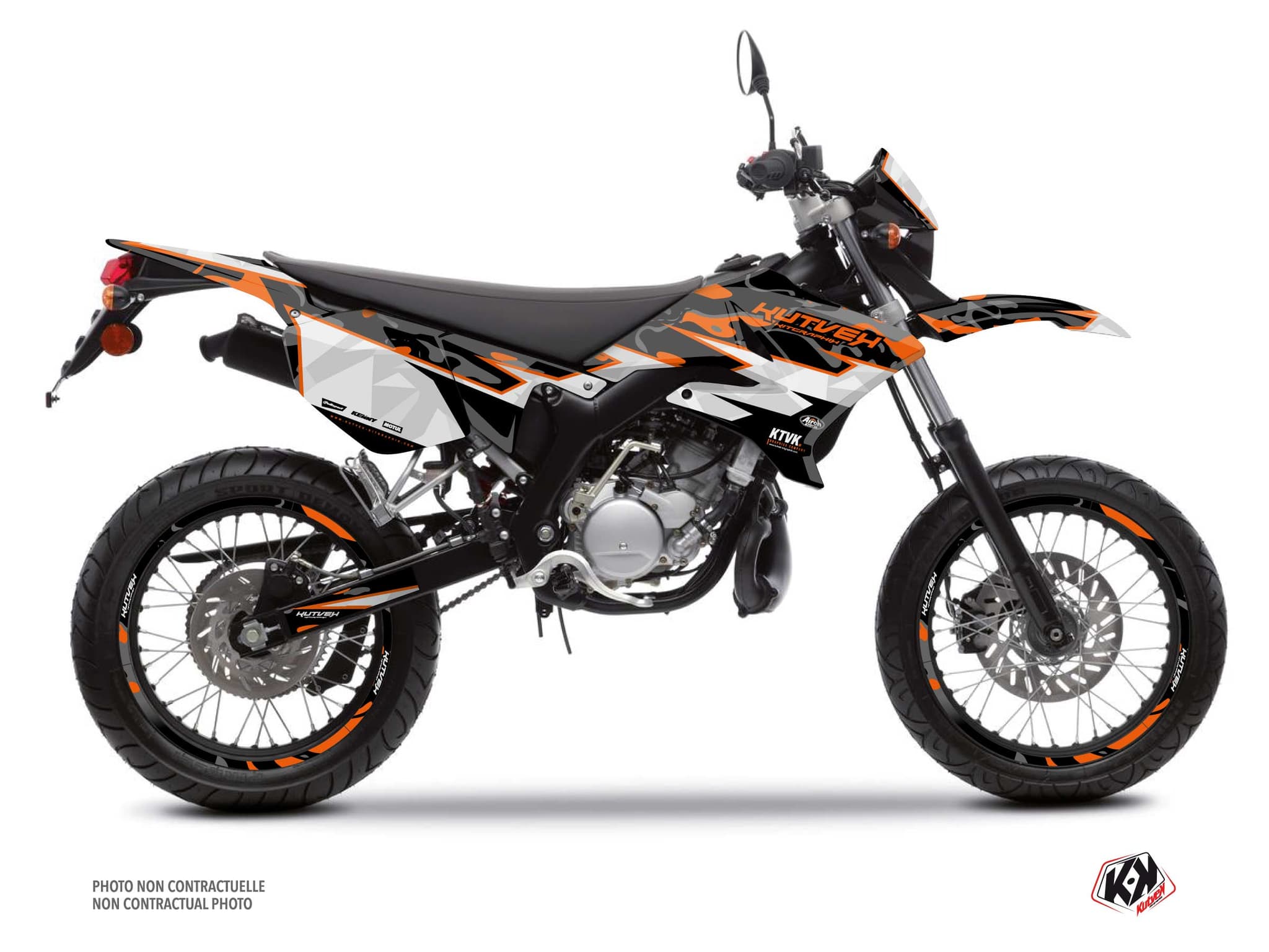 deko-set 50 ccm mbk xlimit barbarian orange