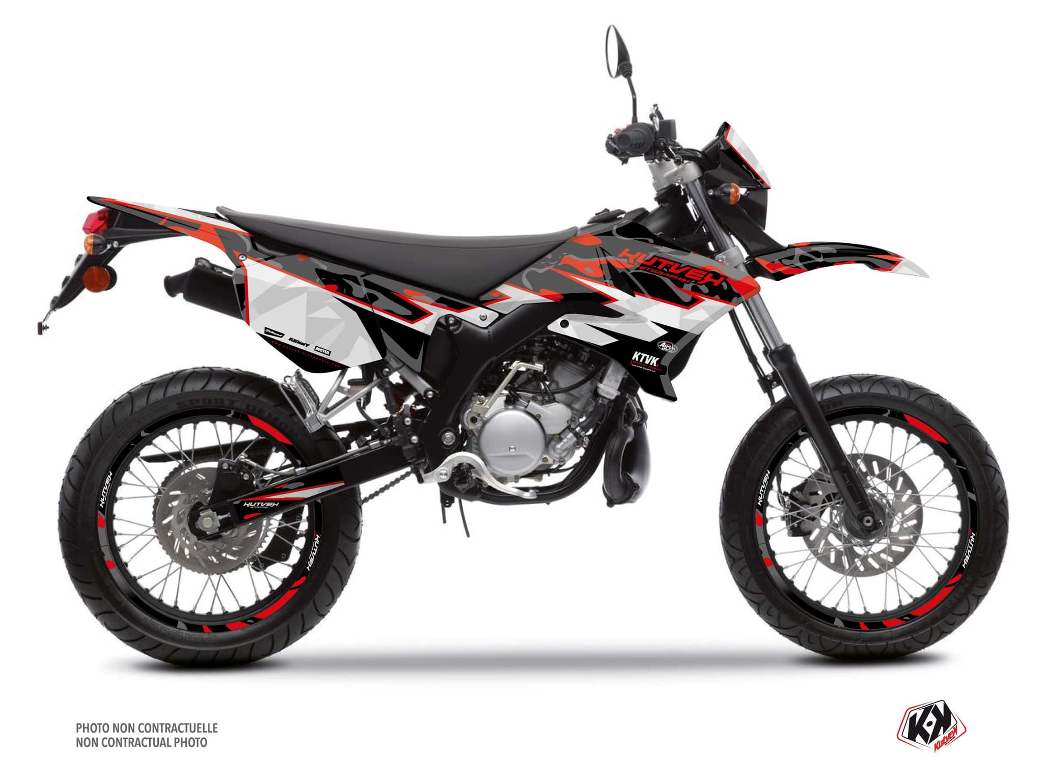deko-set 50 ccm mbk xlimit barbarian rot