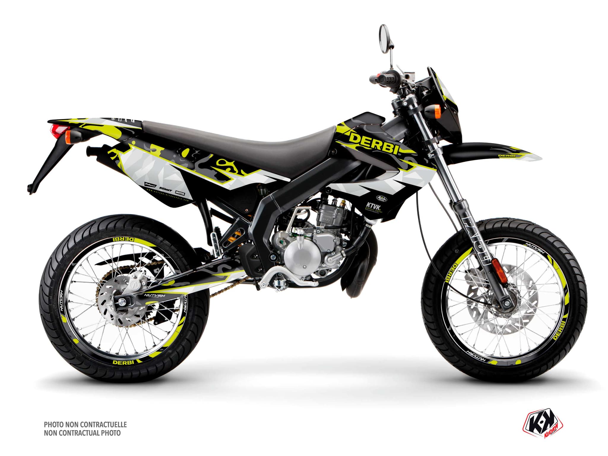 Derbi Senda XRace 50cc Barbarian Neon Yellow Graphic Kit